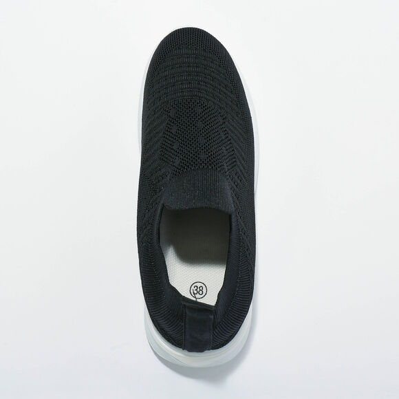 Baskets textile mesh légères, à enfiler (noir) Baskets textile mesh légères, à enfiler (noir)